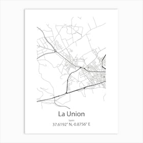 La Union,Spain Minimalist Map Poster