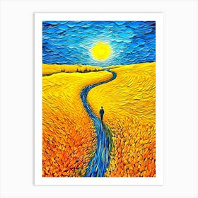 Person - Yellow Field By Person Art Print