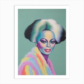 Diana Ross Colourful Illustration Art Print