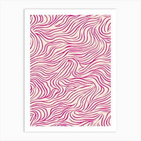 Pink Zebra Stripes 1 Art Print