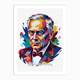 Alexander Fleming 1 Portrait WPAP Pop Art Art Print