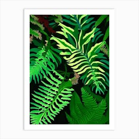 Christmas Fern Vibrant Art Print