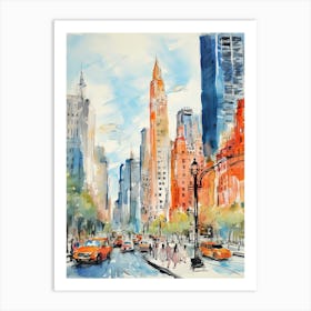 The Langham, Chicago   Chicago, Illinois  Resort Storybook Illustration 3 Art Print