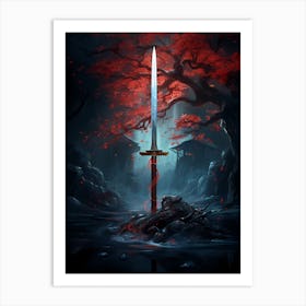 Sword In The Water 3 Art Print