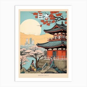Nagoya Castle, Japan Vintage Travel Art 1 Poster Art Print