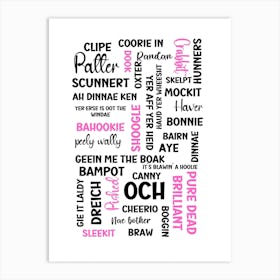 Blawin a hoolie pink Art Print