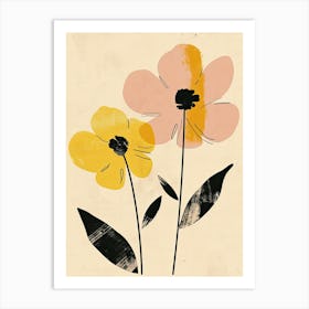 Panama City Flower Market Boho Minimalist Style Art Print