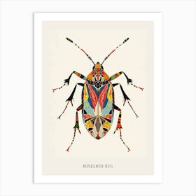 Colourful Insect Illustration Boxelder Bug 3 Poster Art Print