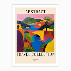 Abstract Travel Collection Poster Anguilla 2 Art Print