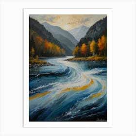 River In Autumn 2 Art Print