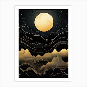 Chinese Moon Art Print