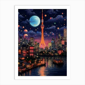 Tokyo Pixel Art 3 Art Print