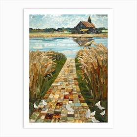 Mosaic Of A Path Art Print