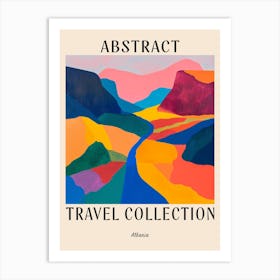 Abstract Travel Collection Poster Albania 4 Art Print