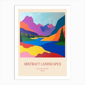 Colourful Abstract Jasper National Park Canada 4 Poster Art Print