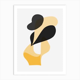 Abstract Edt Black Gold Art Print