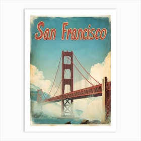 Aihrgdesign A Vintage Travel Poster Of San Francisco 2 Art Print