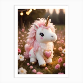 Unicorn Stuffed Animal 2 Art Print