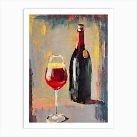 Lambrusco Oil Painting Cocktail Poster Art Print