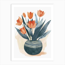 Tulips In A Vase 16 Art Print