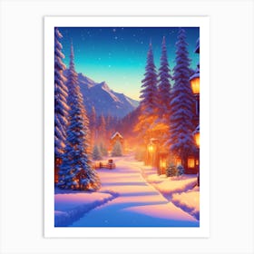 Christmas Village Art Print