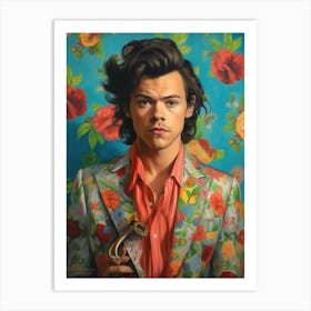 Harry Styles Kitsch Portrait 10 Art Print