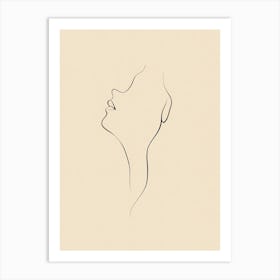 Portrait Of A Woman'S Face Art Print