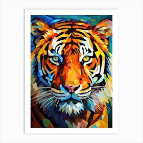 Tiger Art In Mosaic Art Style 1 Art Print