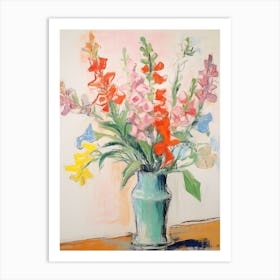 Flower Painting Fauvist Style Snapdragon 2 Art Print