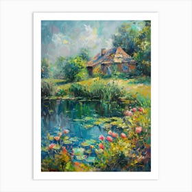  Floral Garden Fairy Pond 2 Art Print