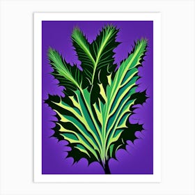 Thistle Leaf Vibrant Inspired 1 Art Print