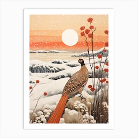 Bird Illustration Pheasant 5 Art Print