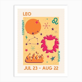 Leo Zodiac Art Print