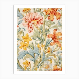 Floral Wallpaper 325 Art Print