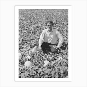 Mr Ernest W Kirk Jr, Fsa (Farm Security Administration) Client, With Honeydew Melons Grown On His Farm Art Print