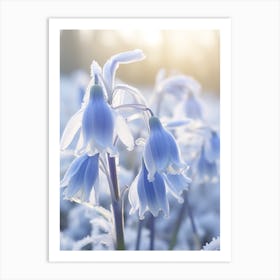 Frosty Botanical Bluebell 1 Art Print