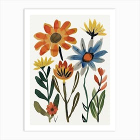 Painted Florals Gaillardia 2 Art Print