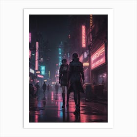 Cyberpunk City 1 Art Print