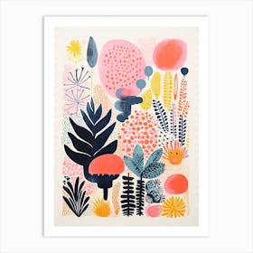 Humboldt Botanical Gardens Abstract Riso Style 2 Art Print