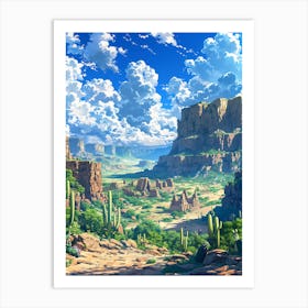 Landscape In The Desert Art Print