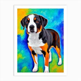 Entlebucher Mountain Dog Fauvist Style Dog Art Print