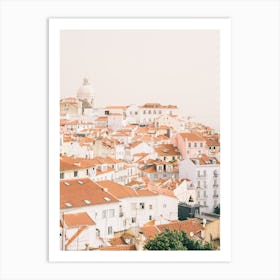 Lisbon Portugal Rooftops Cityscape Art Print