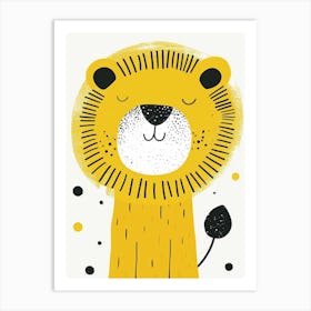 Yellow Lion 2 Art Print