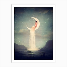 Moon And Star 1 Art Print