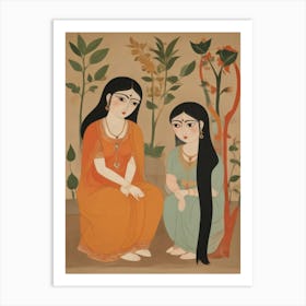 Two Indian Women Art Print