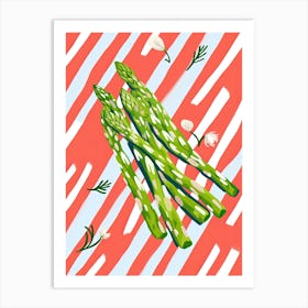 Asparagus Summer Illustration 1 Art Print