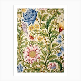 Floral Wallpaper 43 Art Print