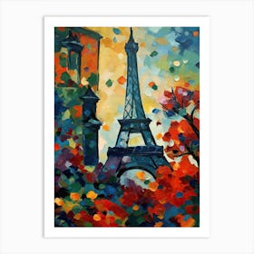 Eiffel Tower Paris France Henri Matisse Style 23 Art Print