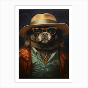 Gangster Dog Tibetan Spaniel 3 Art Print