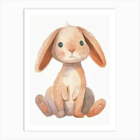 Tans Rabbit Kids Illustration 3 Art Print